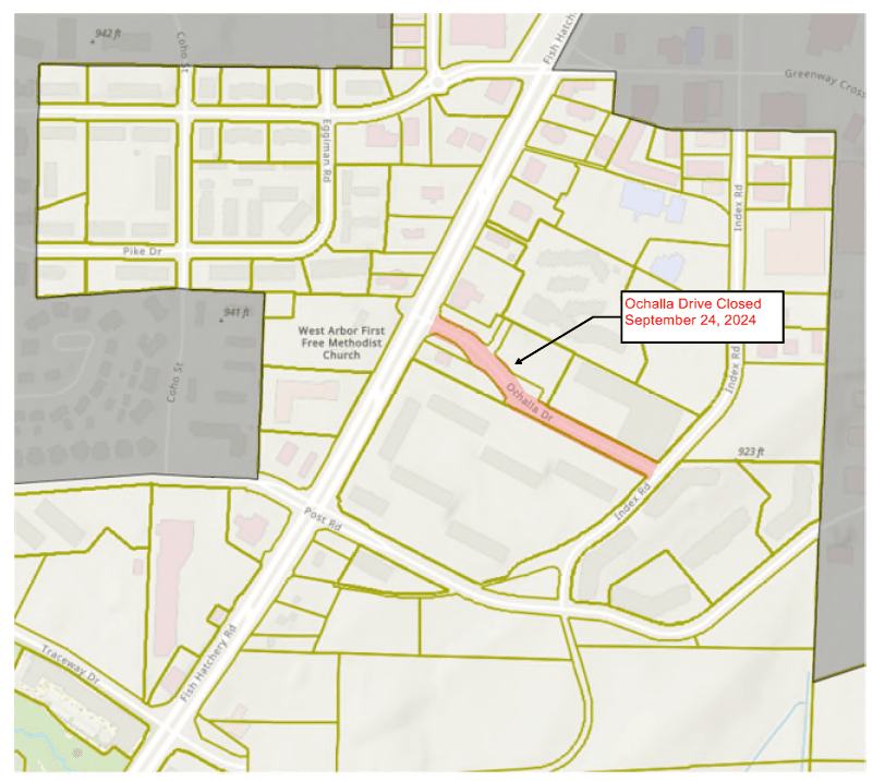Ochalla Drive closure 9.24